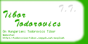 tibor todorovics business card